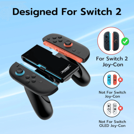 ด้ามจับชาร์จ JOY-CON NINTENDO SWITCH 2 DOBE TNS-3177 พร้อมแม่เหล็กและสายชาร์จในตัว_5